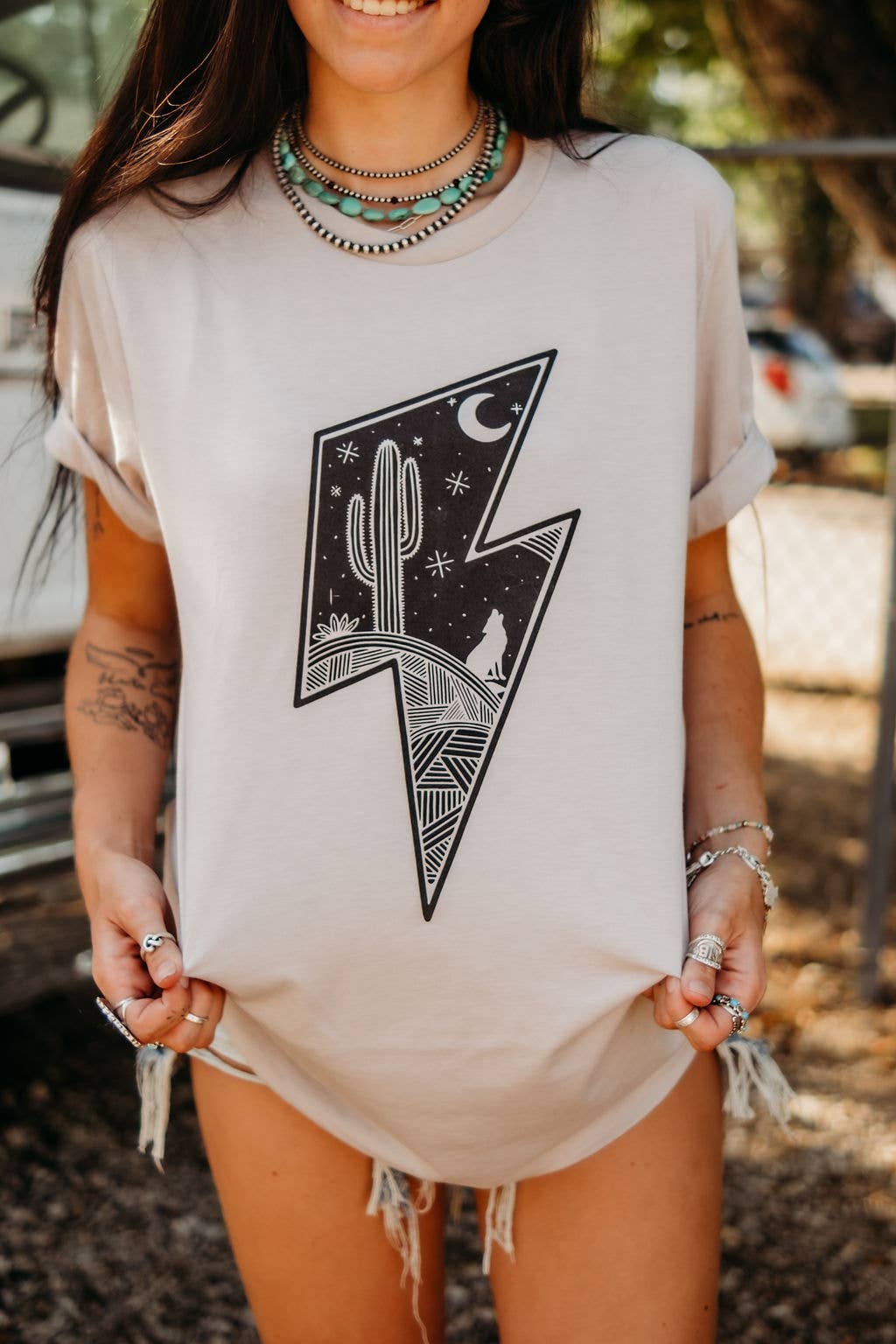 Thunder Bolt Scene Graphic Tee