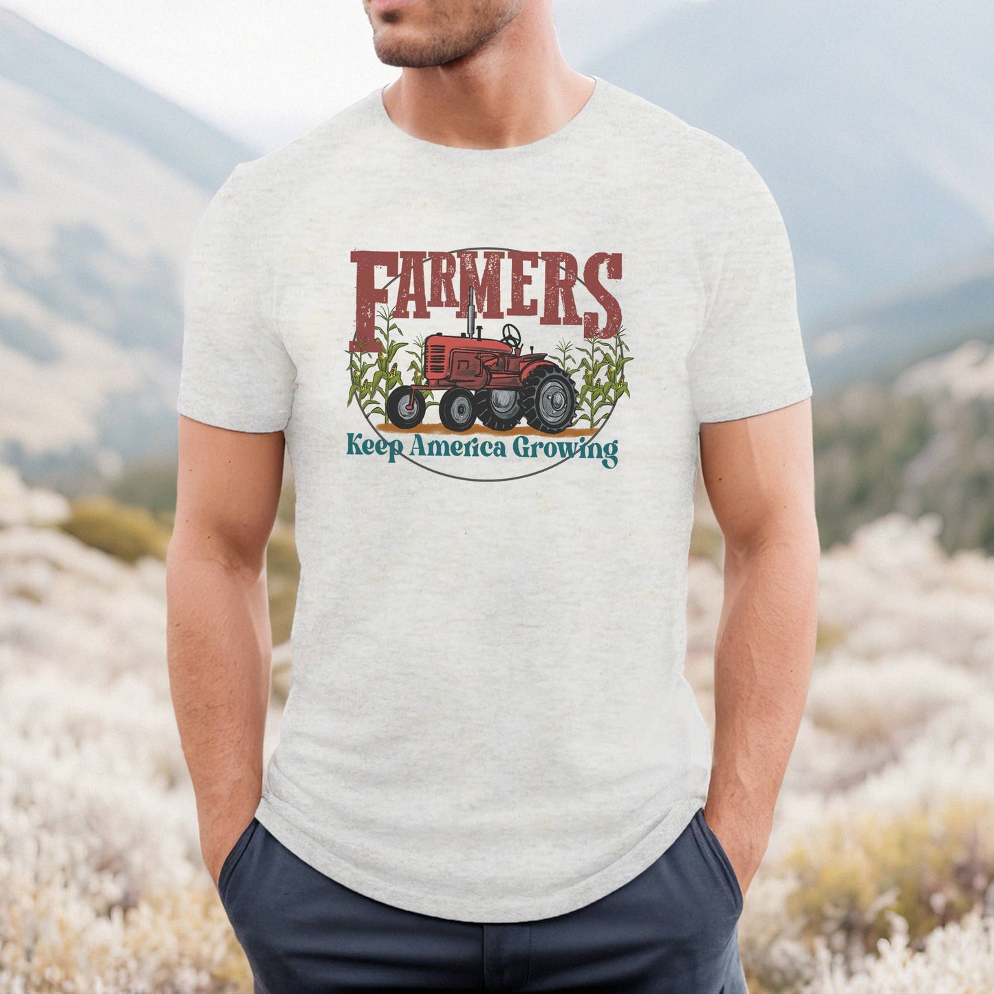 Red Tractor Farmers Keep America Growing T-Shirt