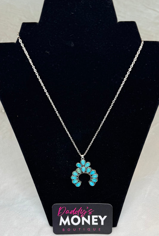 Large Turquoise Squash Necklace