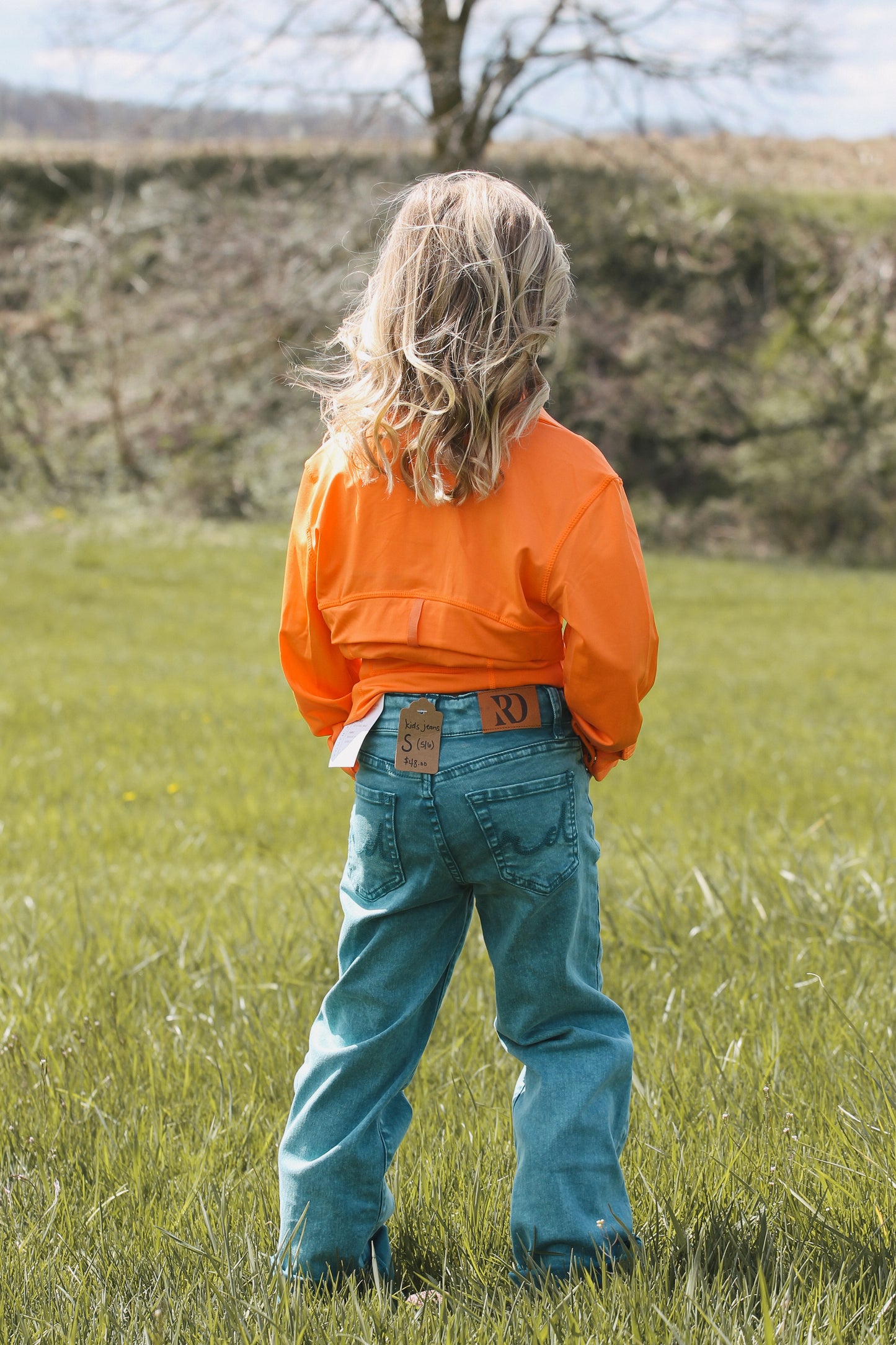 Kid's Orange Vented Performance Shirt