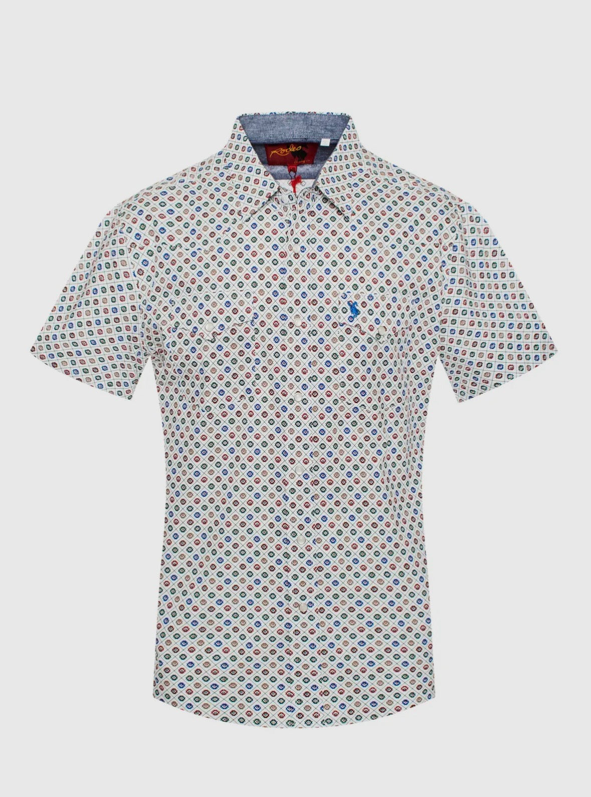 Men's Short Sleeve Printed Button Up