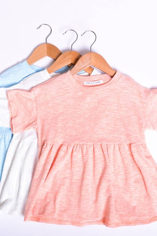 Kid's Short Sleeve Top Peach