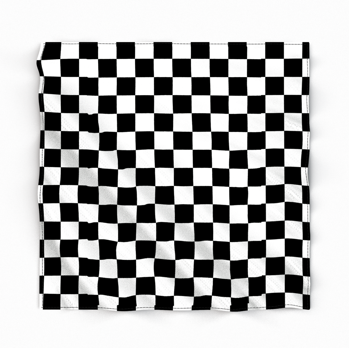 Black and White Checkered Wild Rag